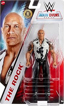 Mattel WWE The Rock Action Figure, Main Event Series #156, 6-inch